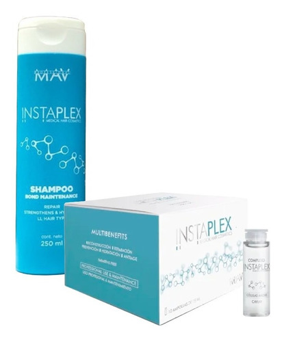Kit Instaplex Shampoo + Ampollas X 12un Reconstruccion Mav