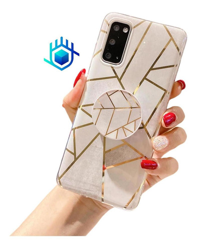 Funda Para Galaxy + Mica Marmol Mujer Case Ligera Delgada