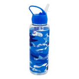 Garrafa De Plástico Squeeze Água Academia Trabalho Passeio Cor Azul