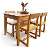 Juego De Comedor Mesa Madera Paraiso  Sillas Madera 