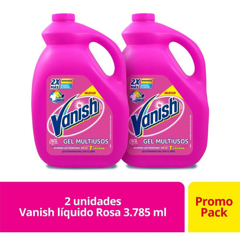 Vanish Desmanchador Liquido Rosa X 2 U - L a $18070