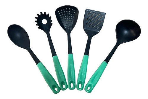 Kit Cozinha Talheres Silicone Utensílios Cozinha 5 Peças