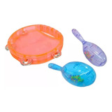 Set Musical Infantil Pandereta Con Maracas 