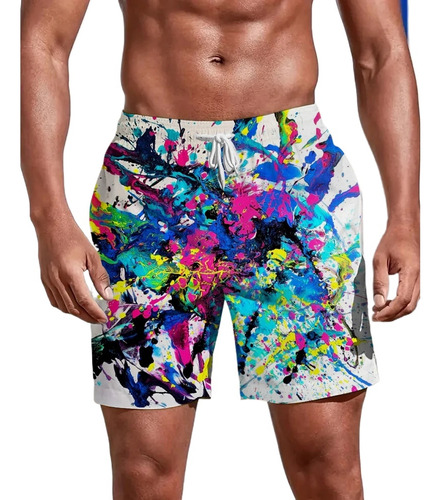 Pantalones Cortos De Playa Con Estampado De Graffiti