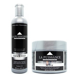 La Puissance Black Shampoo + Máscara Pelo Rubio Gris 3c