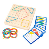 Tabla De Educación Matemática Montessori Geoboard De Madera