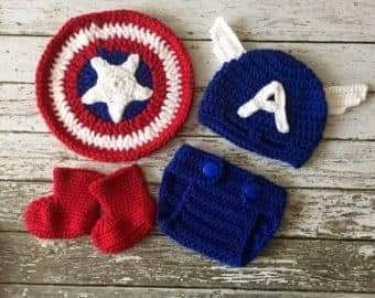 Set Capitán América Tejido Crochet 