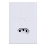 Interruptor Wi-fi Inteligente 2 Pads + Tomada Lumenx Branco