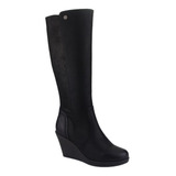 Bota Chalada Mujer Wedge-40 Negro Casual