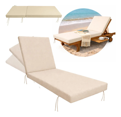 Cojín Camastro O Colchón Camastro Impermeable Beige 170x60