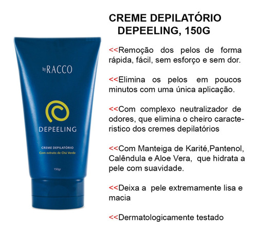 Mousse Creme Depilatório Depeeling Racco - Mega