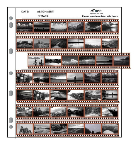 50 Hojas Negativas Sin Ácido Para Película De 35mm 135