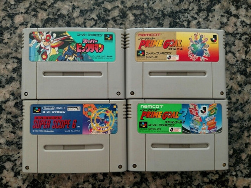 Lote De 4 Cartuchos De Super Famicom (leia A Descrição)