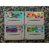 Lote De 4 Cartuchos De Super Famicom (leia A Descrição)