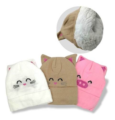 Gorro Beanie Animales Bonete Colores Invierno Frio