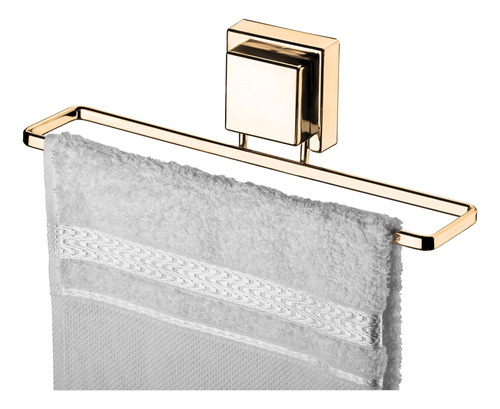 Porta Toalha Lavabo Rosto Banheiro Ventosa Dourado