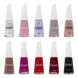 Kit Esmalte Risque Atacado Manicure 10 Cores Essenciais