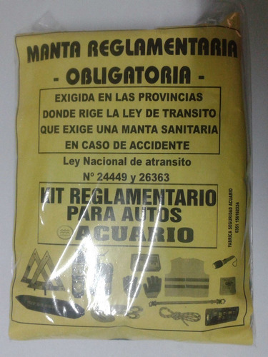 Manta Mortuoria Reglamentaria Multiuso Auto -- No Nailon $