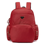 Mochila Bolsa Cavalera Reforçada Casual Trabalho Notebook Cor Vermelho