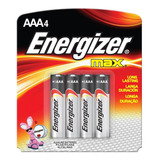 Pila Energizer Aaa Alcalina E92 X 4 Unidades En Blister De 4