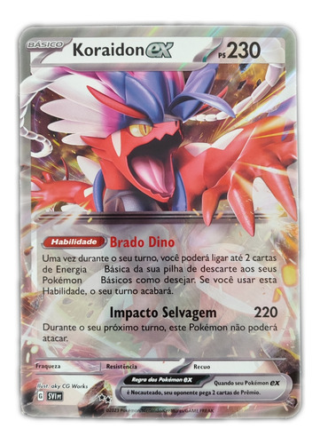 Pokémon Carta Card Grande Koraidon Ex Copag Original Avulsa