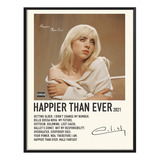 Poster Billie Eilish Album Tracklist Happier Than Ever 80x60