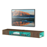 Mueble Tv Flotante Con Luces Y Almacenamiento