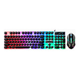 Kit Teclado Mouse Gamer Luz Rgb Iluminado Led Usb Alambrico