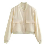 Chaqueta Lisa Manga Larga Traf-zara Color Beige