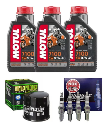 Kit Afinación Suzuki Gsxr 600 Premium Motul Sintético 10w40