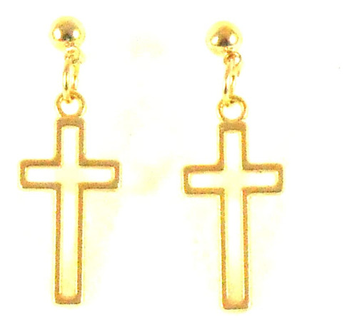 Pendientes Cruzados Pequeños De Oro Puro 14k Pure 14k ...