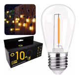 Kit 20 Lâmpada Filamento Led 1w S14 Prova D´àgua Decorativa