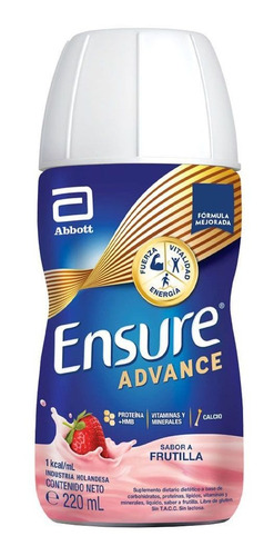 Ensure Advance Bebible Suplemento Dietario Sabor Frutilla 