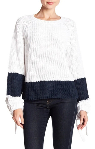 Suéter Mujer Colorblock Manga Con Liston Madyrose/360sweater