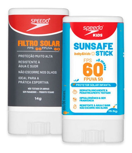 Protetor Solar Facial + Sunsafe Baby Kids Corporal - Speedo