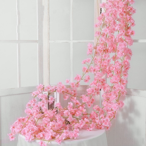 Guía Flor Cerezo Artificial 2 Mts Tira Cherry Blossom Sakura