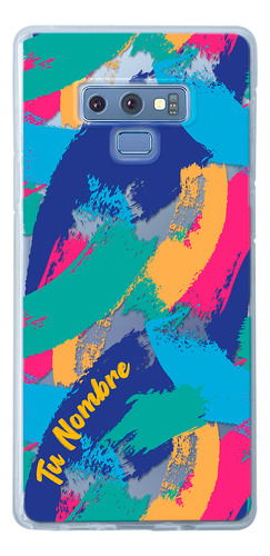 Funda Para Galaxy Para Mujer Manchas Pintura Con Tu Nombre