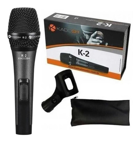 Microfone Com Fio Profissional Kadosh K2 Dinâmico Cardióide
