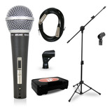 Kit Arcano 1 Microfone Renius-8 Xlr-xlr + 1 Pedestal Sj