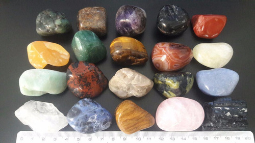 Pedras Cristal Chakras Kit C/ 20 Minerais Naturais Grandes 