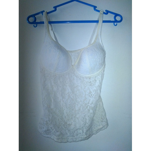 Sostén Bustier Encaje Blanco Talla 34 Baziani