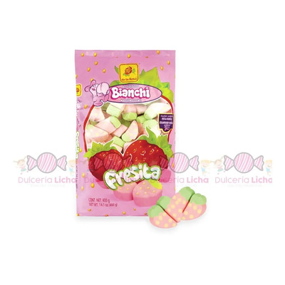 Malvavisco Bombon Bianchi Fresita De La Rosa 400gr Angelitos