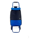 Bolsa Saco Carrinho De Feira Compra Dobravel Resistente Liso Cor Azul/ Carrinho Azul