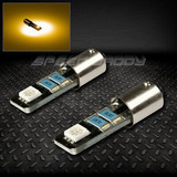 Pair 2smd 2 5050 Smd Led T10 Ba9s/t4w Canbus Amber Inter Sxd