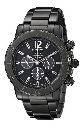 Relógio Seiko Sport Solar Ssc225 Black Cronografo Masculino
