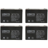 Batería De 6 V 7 Ah Ups Para Technacell Ep665 - Paquete De 4