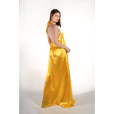 Vestido Formal Satin Ema Amarillo M