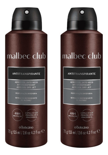 Combo Desodorante Antitranspirante Malbec Club - O Boticário