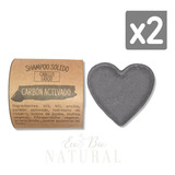 X2 Shampoo Sólido Carbón Activado 50g Barra Forma Corazón