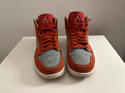 Zapatillas Jordan 1 Mid Denim Rojo